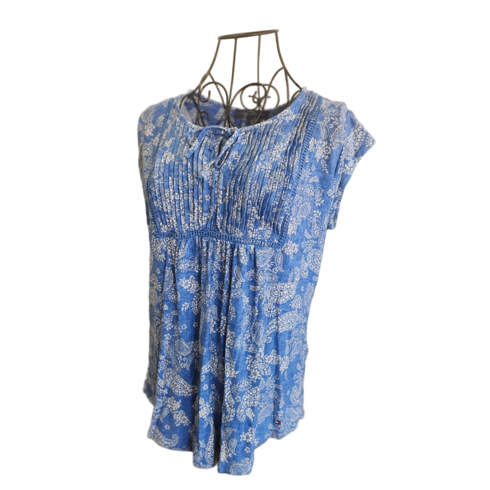 Tommy Hilfiger sleeves ruffle floral top size s/p